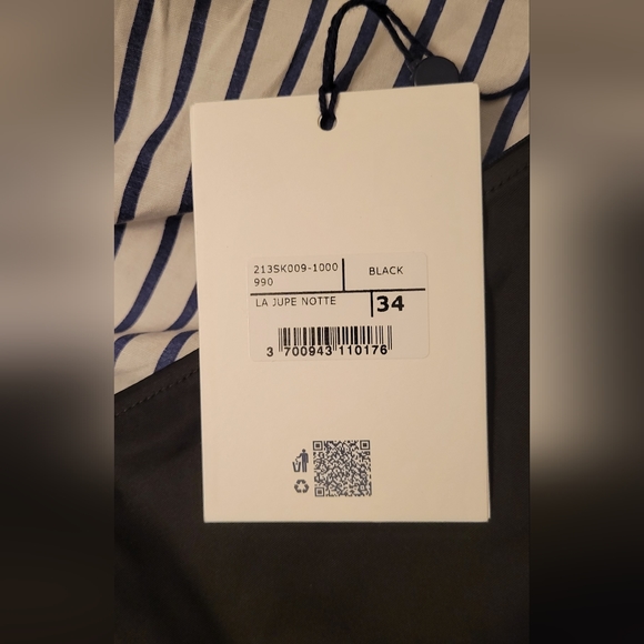 JACQUEMUS-Black Le Papier 'La Jupe Notte' Midi Skirt - Picture 3 of 9